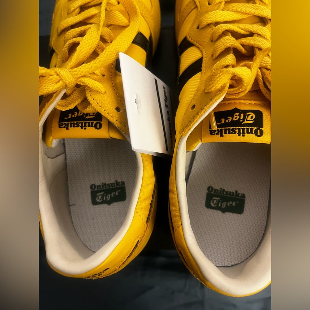 Onitsuka Tiger Serrano by Asics Womens/Men's Yellow/Black Sneakers NEW IN BOX - Picture 8 of 12